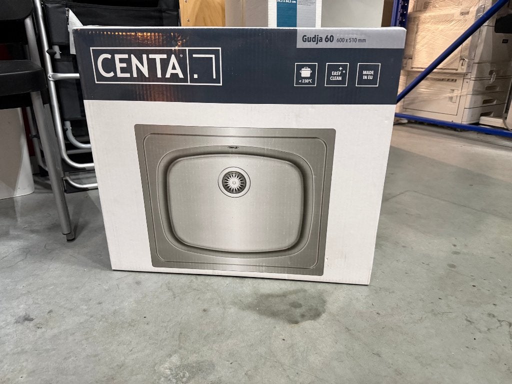 inbouwspoelbak 600 x 510mm, Nieuw, Minder dan 100 cm, Grijs, 25 tot 50 cm