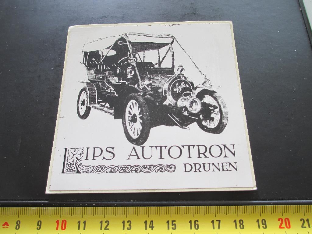 sticker Drunen LIPS AUTOTRON  Spijker oldtimer Wit, Ophalen, Zo goed als nieuw