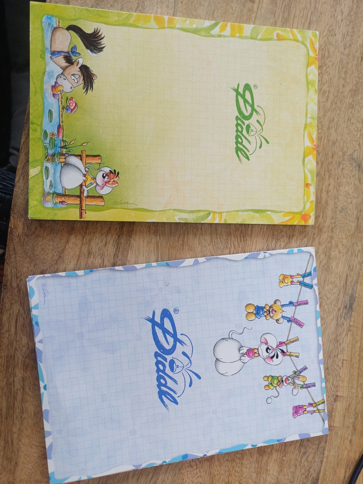Diddl blok ruitjes 2x, Verzamelen, Diddl, Ophalen of Verzenden, Papier, Kaart of Schrift