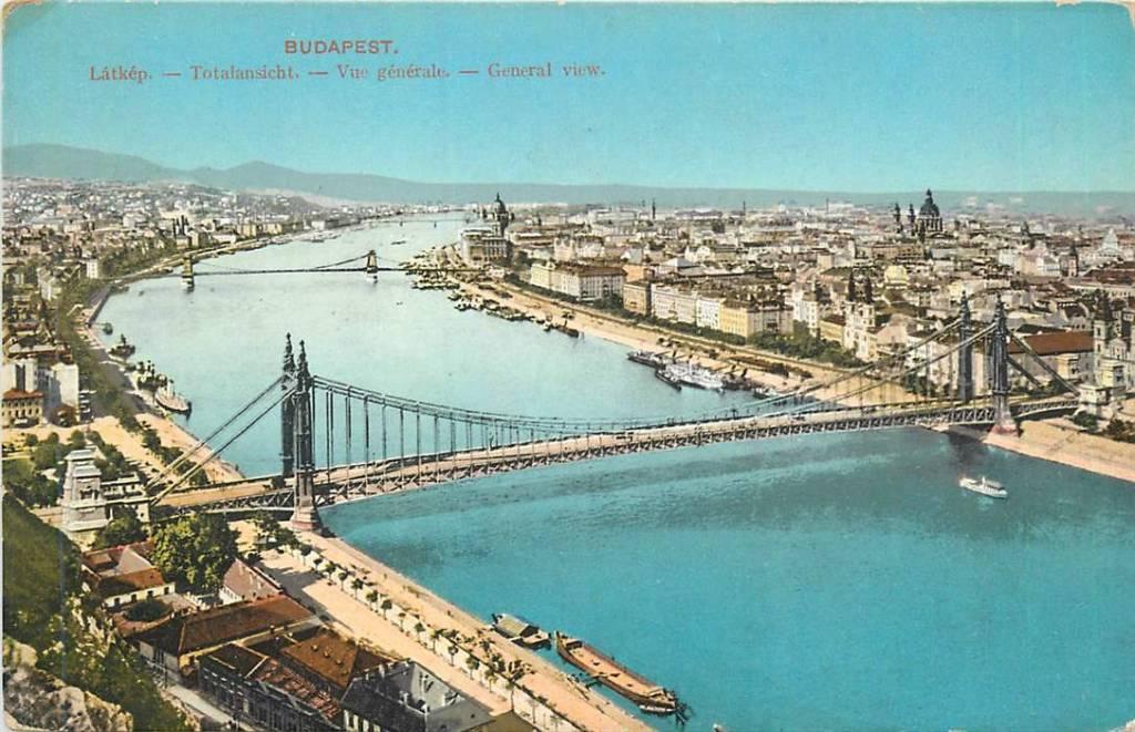 381-267-005 Budapest General View, Verzamelen, Ansichtkaarten | Buitenland, Verzenden, Voor 1920, Overig Europa
