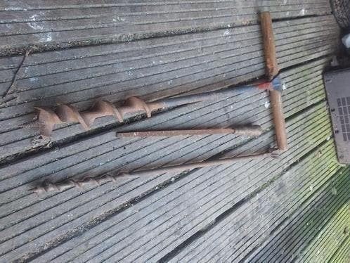 Antieke handboor met vijl - Vintage gereedschap, Ophalen of Verzenden