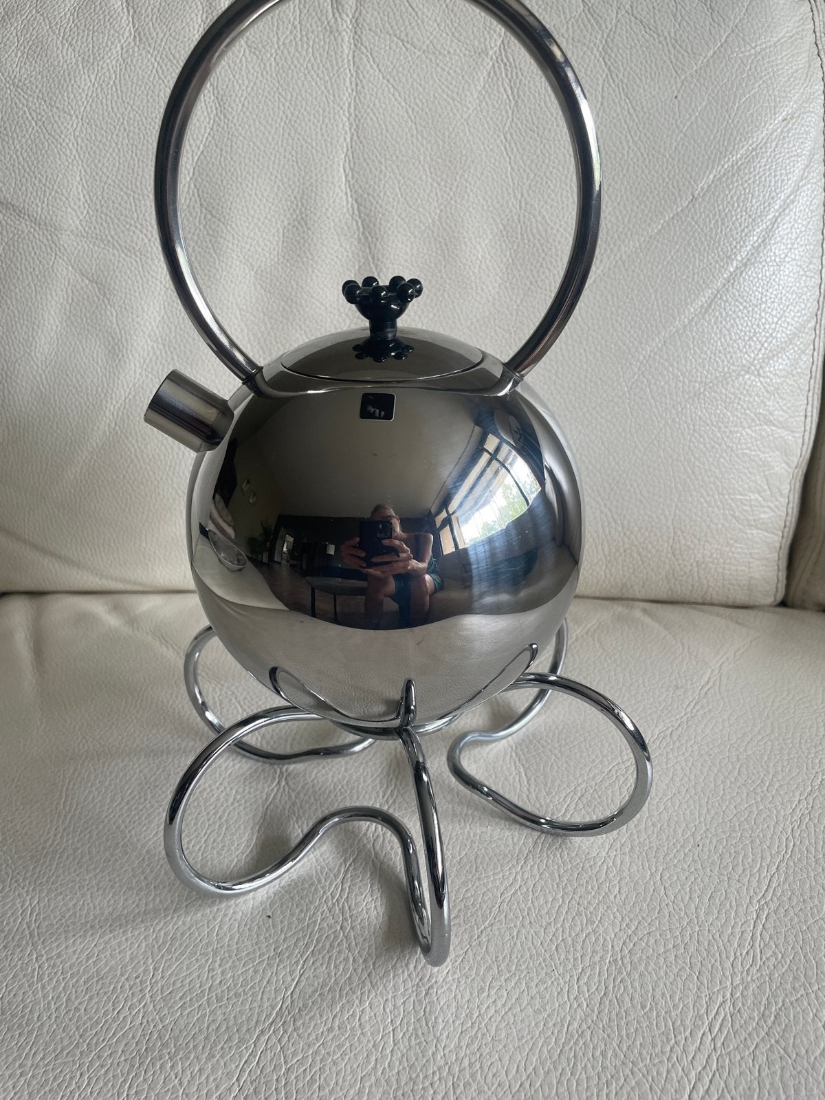 WMF theepot set met theelicht en zeef, Theepot/fluitketel, Zilver, Ophalen of Verzenden, Zo goed als nieuw