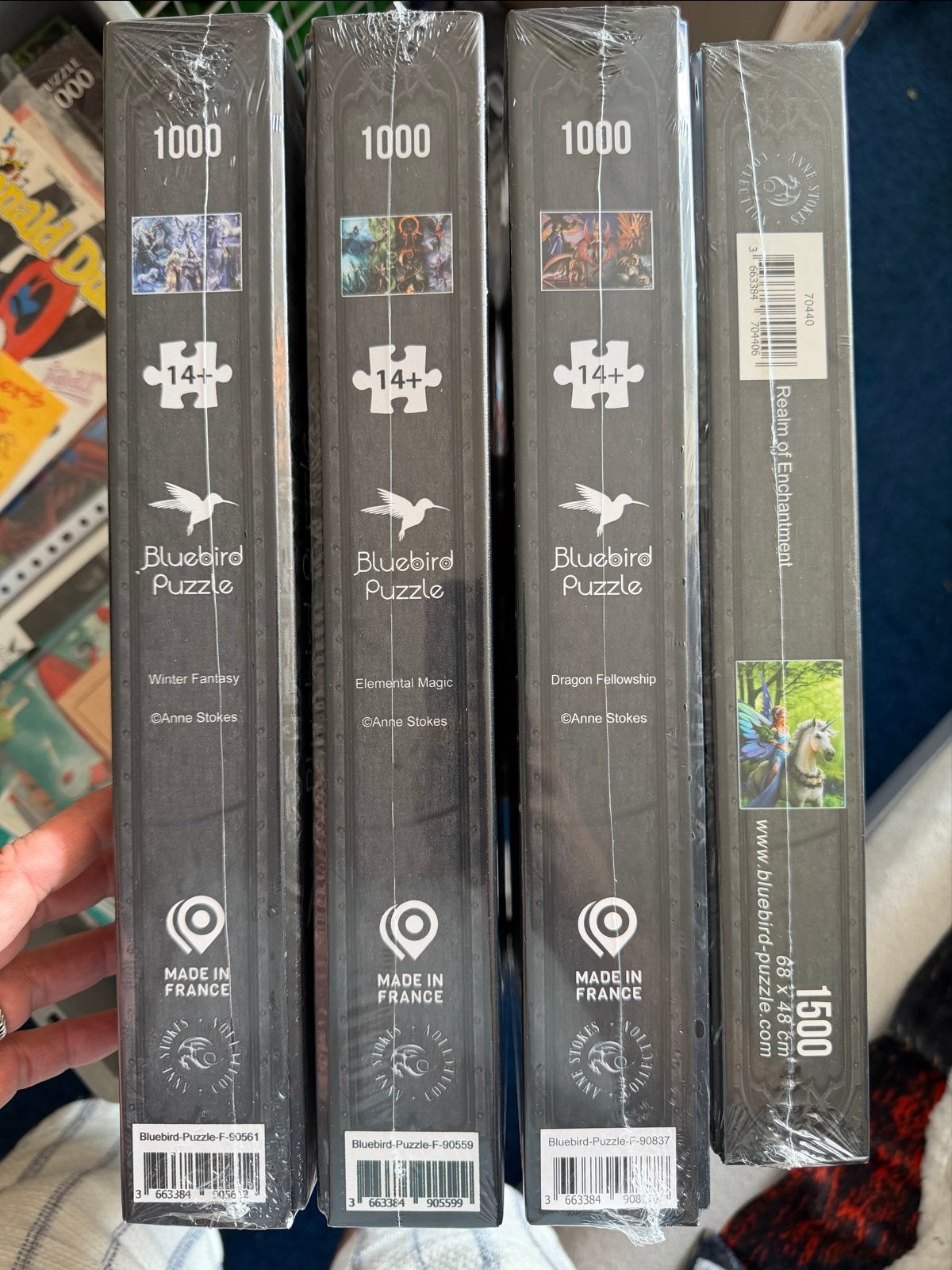 4 Nieuwe Anne Stokes Puzzels - 3x 1000, 1x 1500 stukjes, Ophalen of Verzenden, 500 t/m 1500 stukjes, Nieuw, Legpuzzel