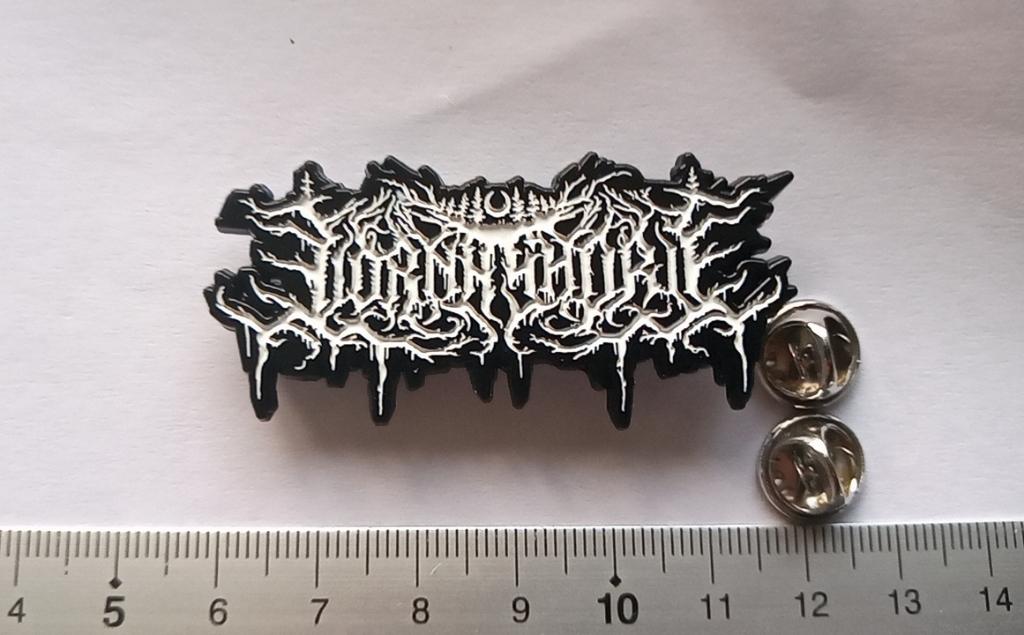 Lorna Shore erg  mooie shaped pin speld badge  n5 metal, Verzenden, Nieuw, Overige typen