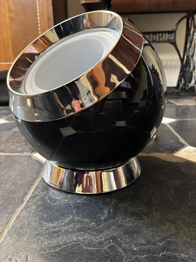 Space Age tafellamp zwart chroom, Ophalen of Verzenden, Zo goed als nieuw, Minder dan 50 cm