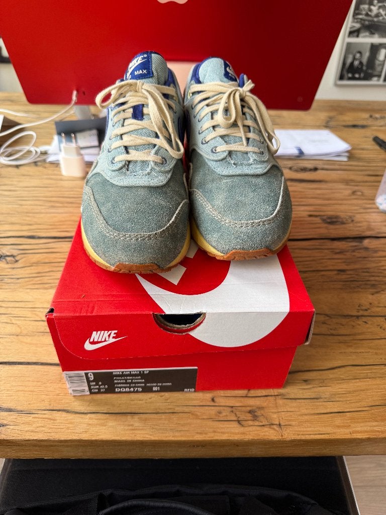 Nike Air Max 1 Premium "Dirty Denim", Blauw, Nike, Ophalen of Verzenden, Sneakers of Gympen