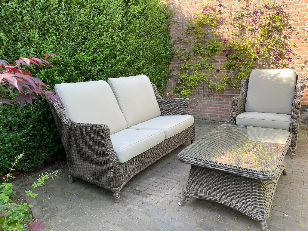 4Seasons Outdoor Brighton Leaf tuinset (ophalen Geldrop ), Ophalen, Gebruikt, 3 zitplaatsen, Wicker