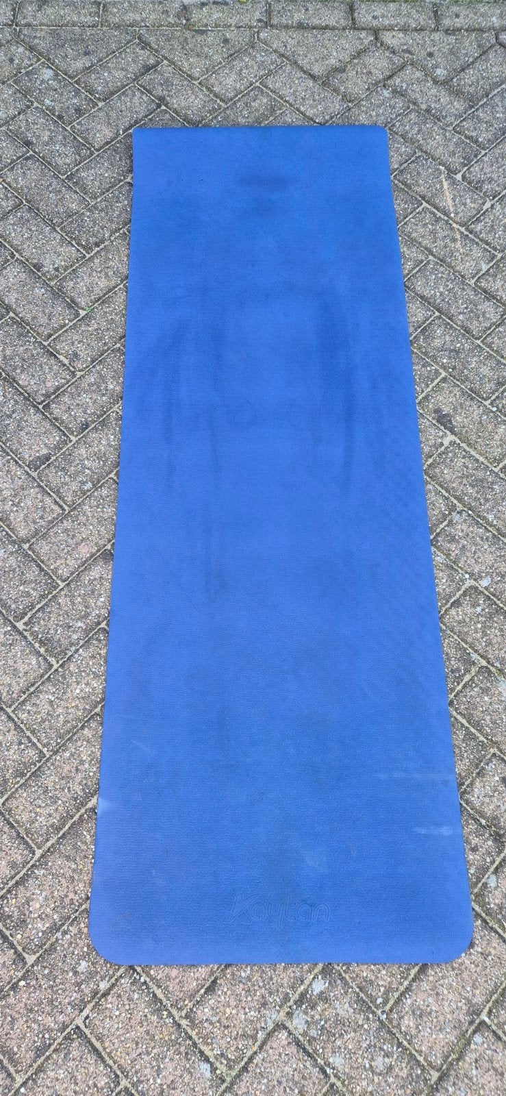Blauwe yogamat met draagband - Kaytan, Ophalen of Verzenden, Gebruikt, Yogamat