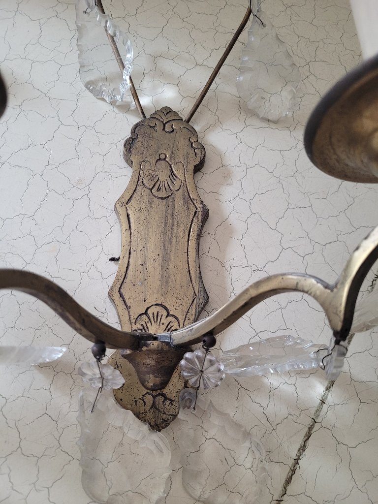 2 antieke Franse girandoles wandlampen set prijs 49.95, Ophalen of Verzenden