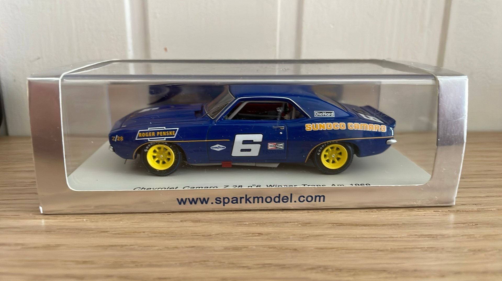 Chevrolet Camaro Z28 Trans-am 1:43, Ophalen of Verzenden, Zo goed als nieuw, Auto, Overige merken