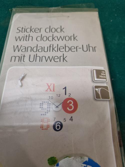 Sticker klok wand model, Ophalen of Verzenden, 'T Olde Gre-j, Info@toldegrej.nl, Endepoelstraat 20f Didam