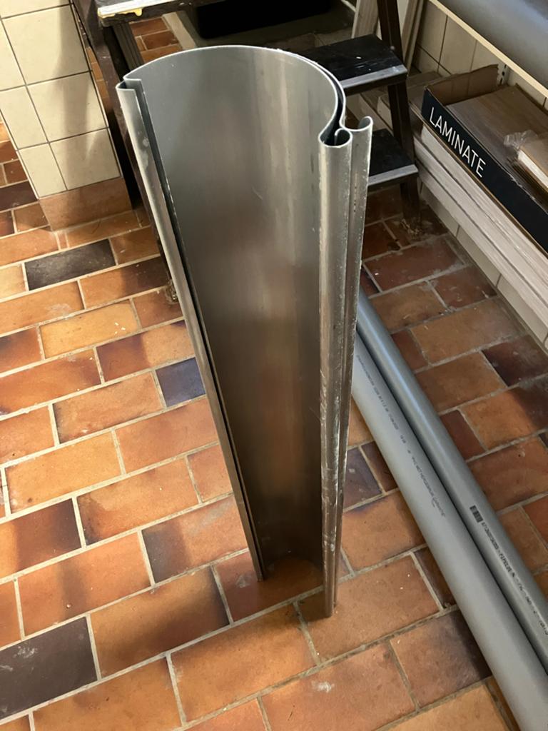 Rheinzink dakgoot 2 meter met diverse accessoires, Ophalen, Gebruikt, 2 tot 4 meter, Zink