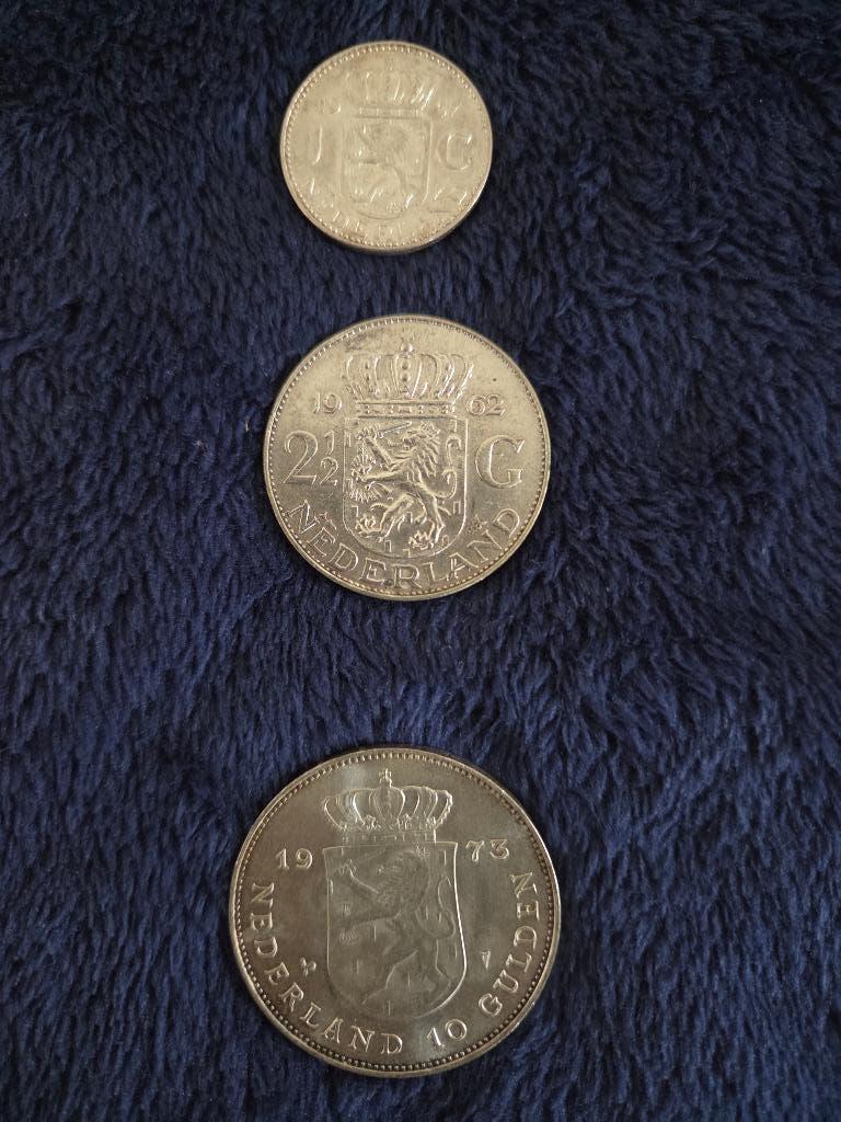 Zilveren munten, Postzegels en Munten, Munten | Nederland, Koningin Juliana, Setje, Zilver, Overige waardes