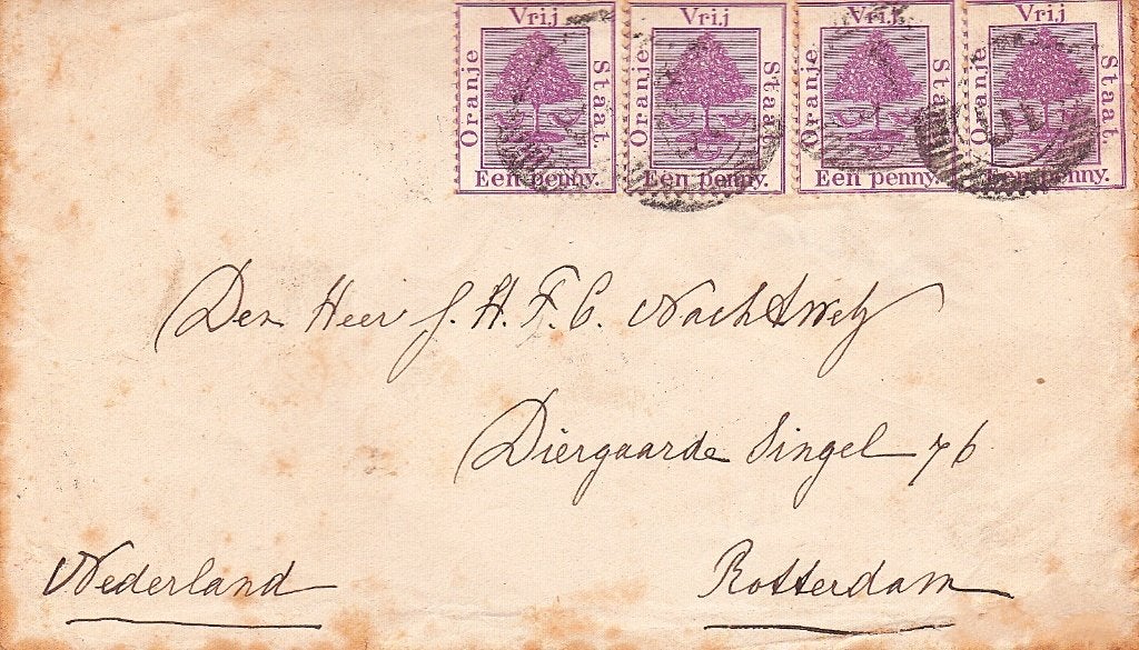 ORANJE  -  VRIJSTAAT  EEN PENNY, Postzegels en Munten, Ophalen of Verzenden, Envelop