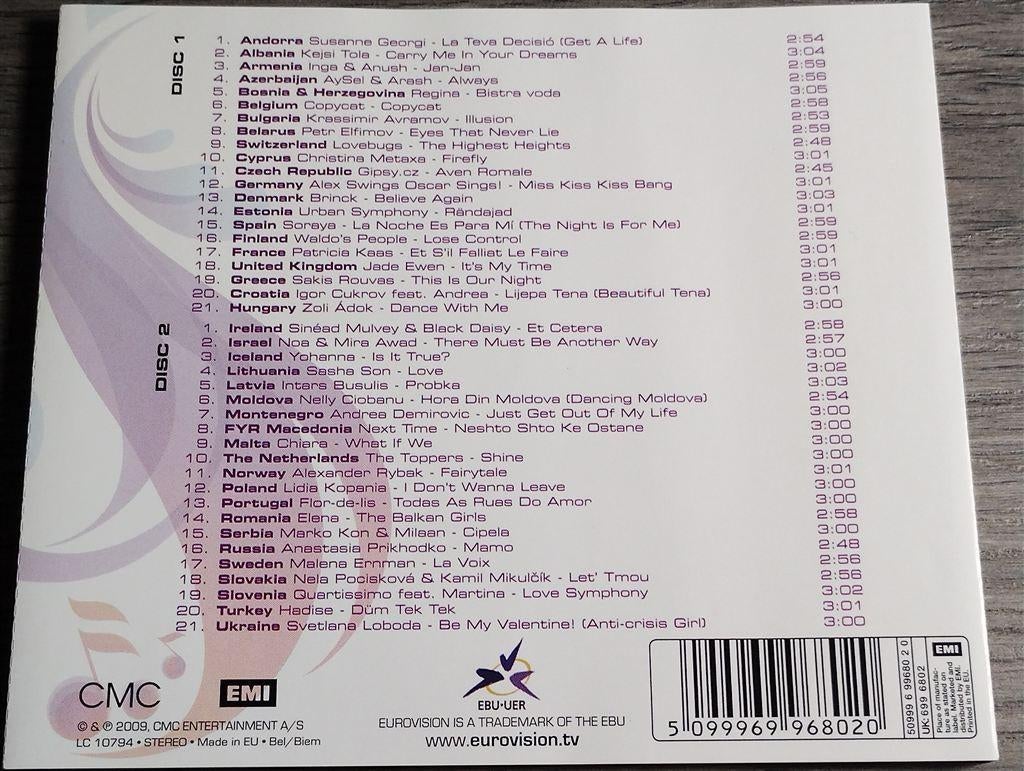 Eurovision Song Contest Moscow 2009 [2 CD], Cd's en Dvd's, Ophalen of Verzenden, Zo goed als nieuw, Pop