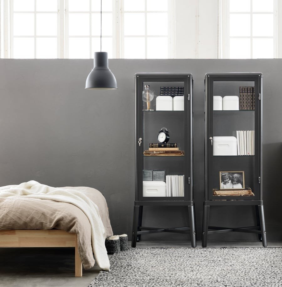 Ikea vitrinekast Fabrikör, Ophalen, Zo goed als nieuw, 25 tot 50 cm, 50 tot 100 cm