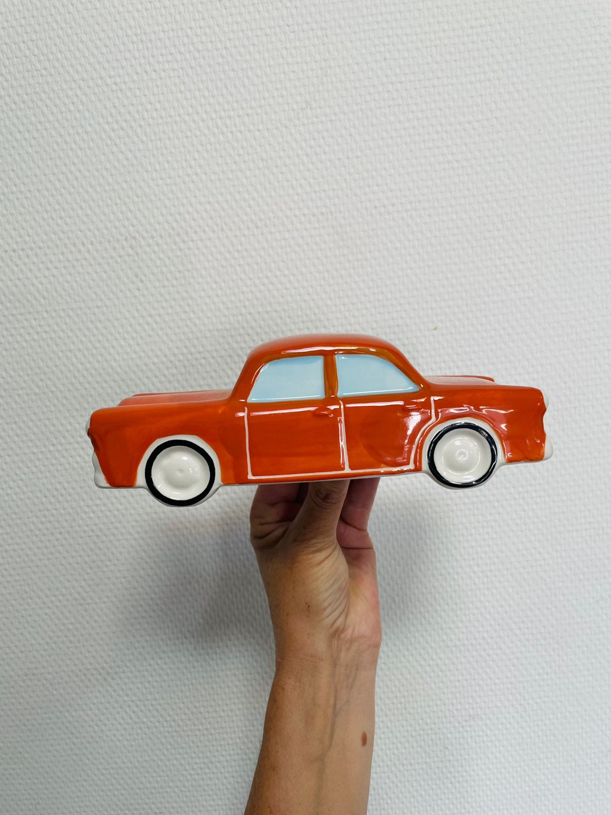 IKEA MÅLERISK 1990’s porseleinen Auto, Vintage, Ophalen of Verzenden, Zo goed als nieuw, Oranje