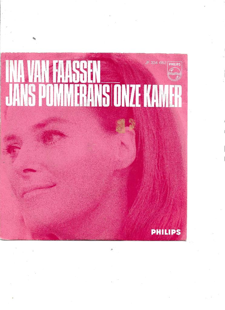 Single Ina van Faassen - Jans Pommerans, Ophalen of Verzenden, Gebruikt, 7 inch, Nederlandstalig