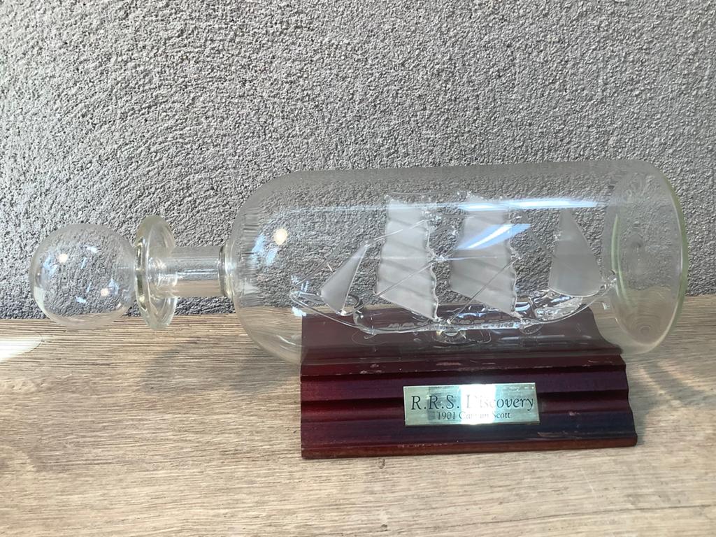 R. R. S. Discovery glazen boot in fles, Ophalen of Verzenden, Gebruikt