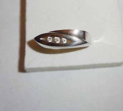 Ring zilver 925 zirkonia modern design, Met strass, 19 tot 20, Nieuw, Ophalen of Verzenden