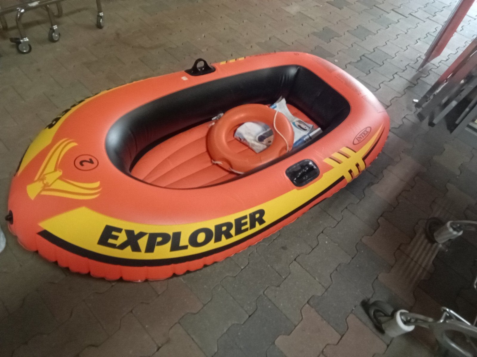 plastic boot met reddings boei, Watersport en Boten, Ophalen of Verzenden, Kind, Reddingsvest of Zwemvest