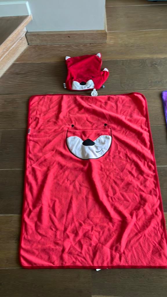 Trunki reisdeken / kinderdeken / snoozihedz vos, Ophalen of Verzenden, Gebruikt, Minder dan 70 cm, Overige typen