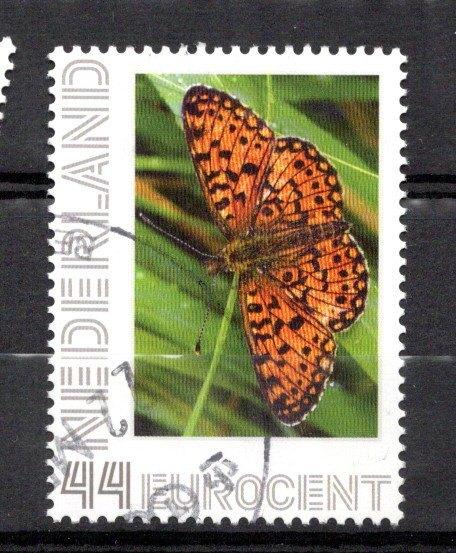 gestempelde zegel. persoonlijke: vlinder, Ophalen of Verzenden, Na 1940, Gestempeld