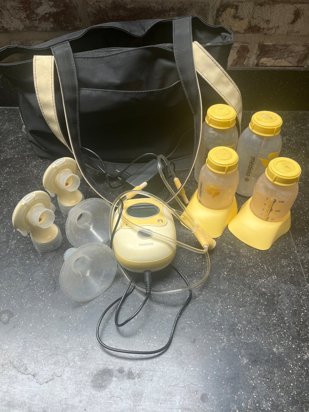 Complete Medela Freestyle kolf, Gebruikt, Medela, Borstkolf, Inclusief tas