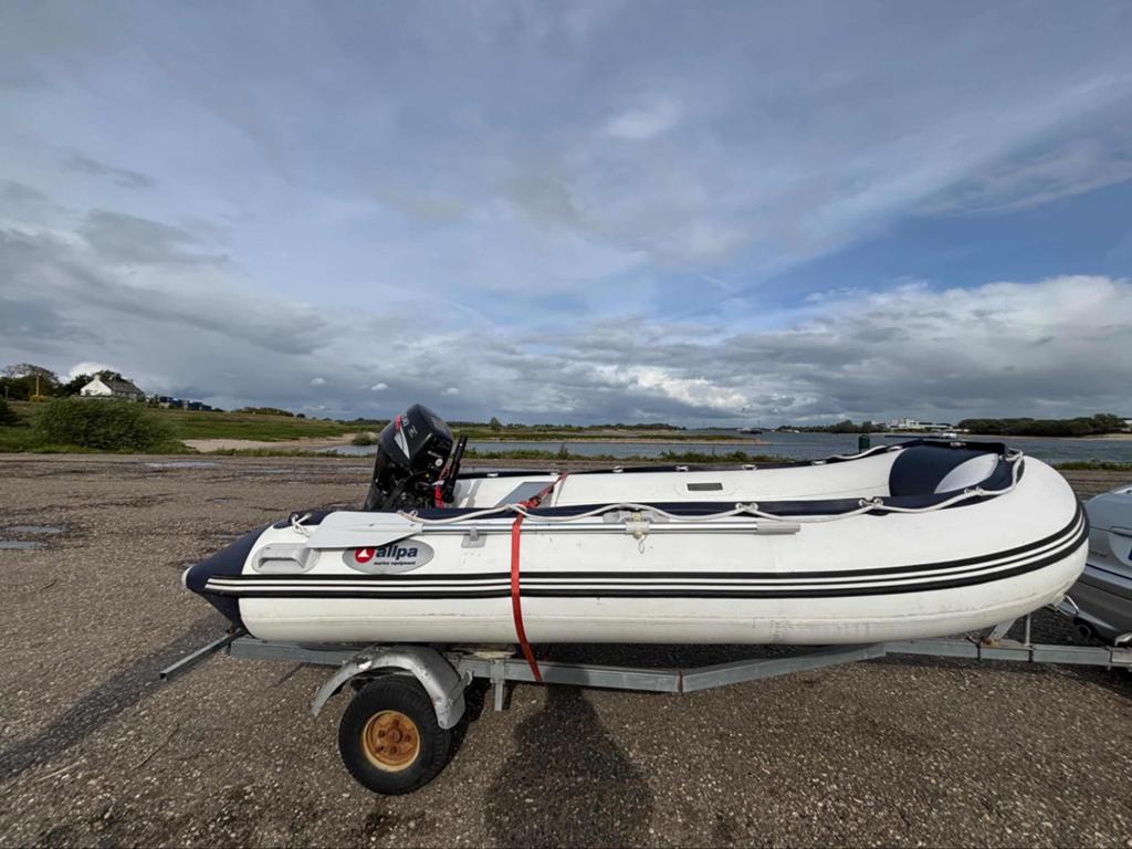 Bootje met 15 pk viertakt buitenboordmotor en trailer, Watersport en Boten, Ophalen of Verzenden, Overige typen