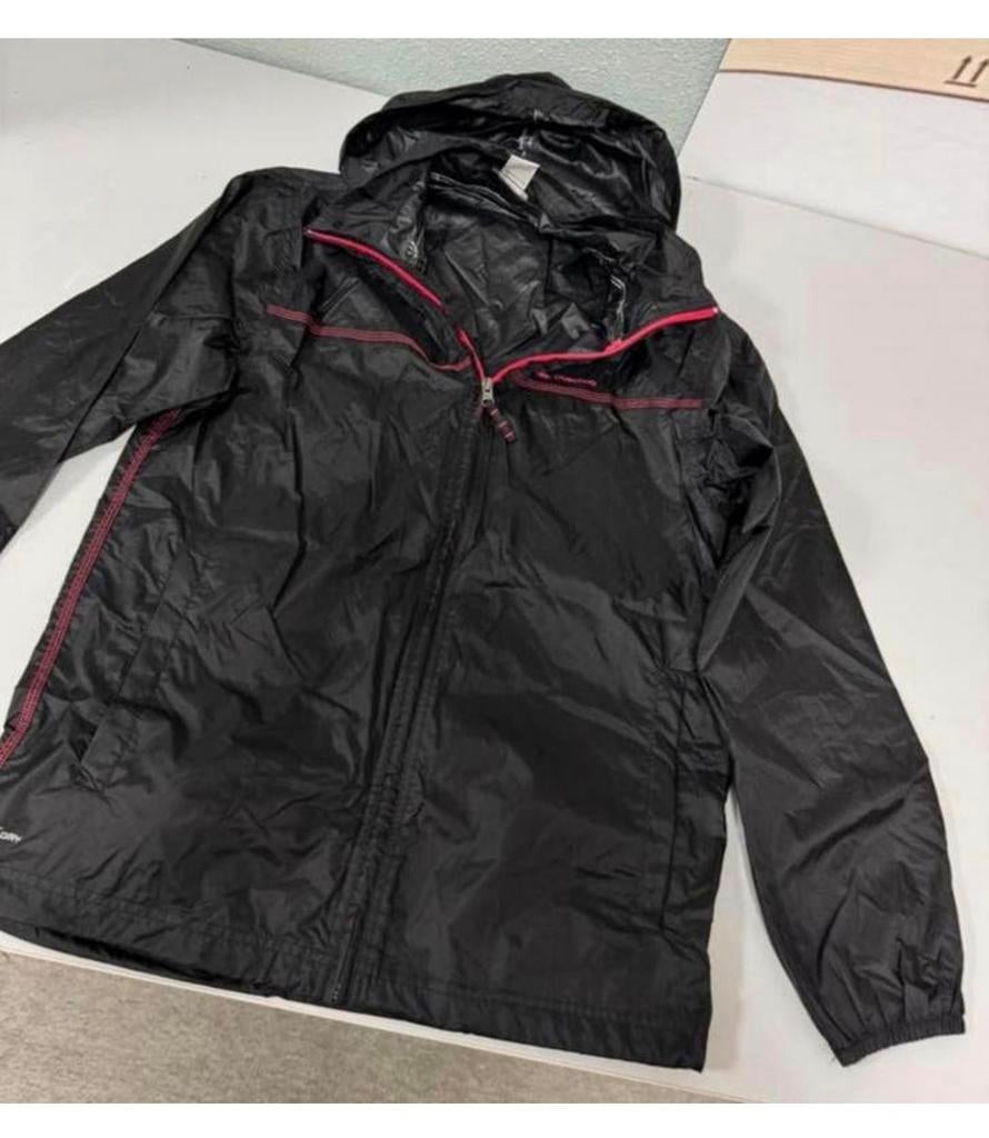 Quechua zwarte regenjas dames jas jack S zwart windstopper, Zwart, Ophalen of Verzenden, Zo goed als nieuw, H