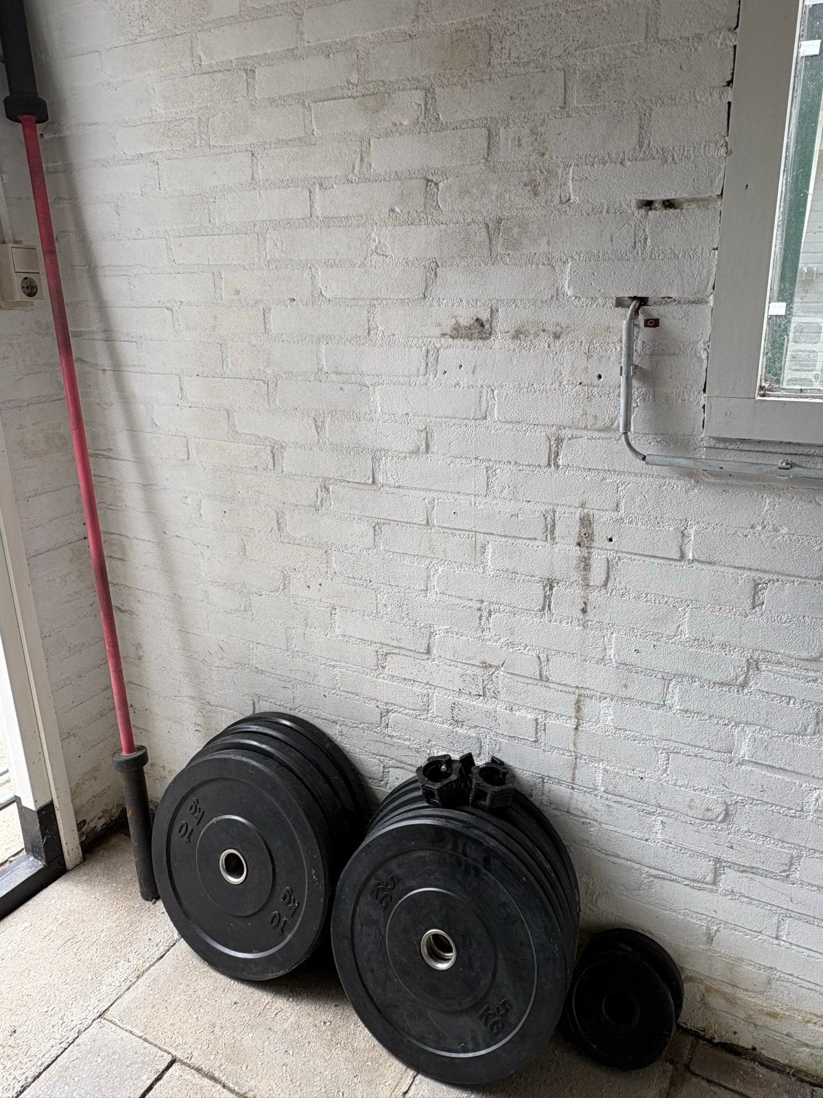 Rogue pink 15kg barbell & plates, Ophalen, Zo goed als nieuw, Halterstangen