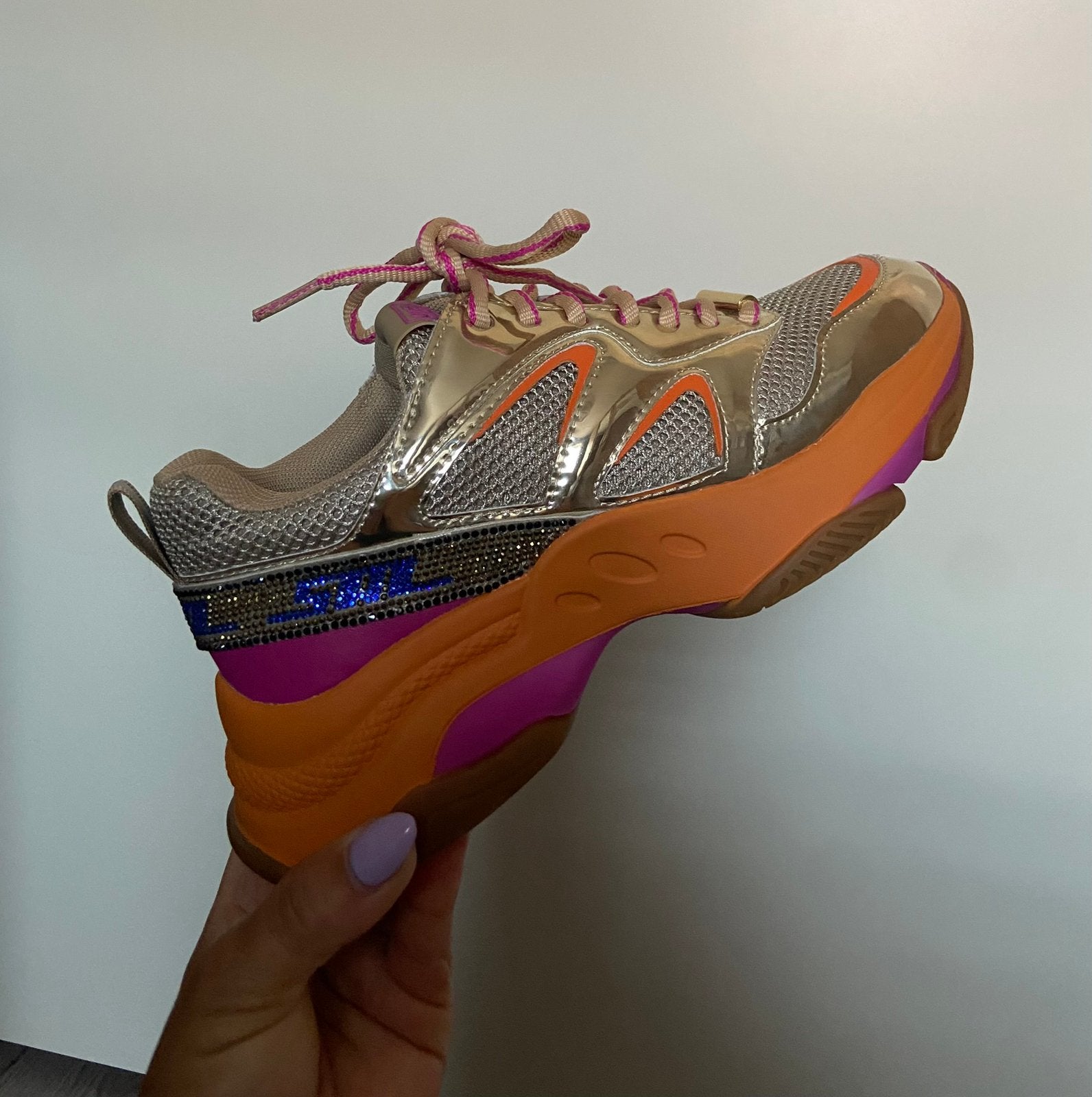 Steve Madden Medall IS13 Sneakers Goud Oranje Roze maat 38, Kleding | Dames, Schoenen, Ophalen of Verzenden, Zo goed als nieuw