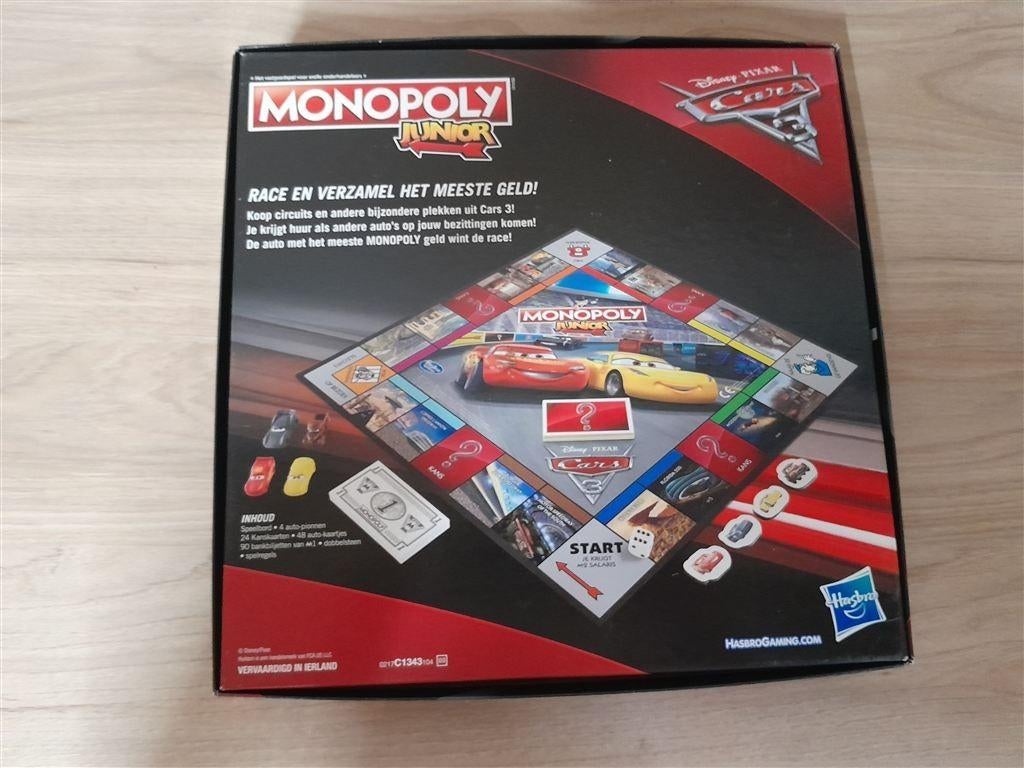 monopoly junior cars 3 - s1982, Hobby en Vrije tijd, Gezelschapsspellen | Bordspellen, Verzenden, Zo goed als nieuw