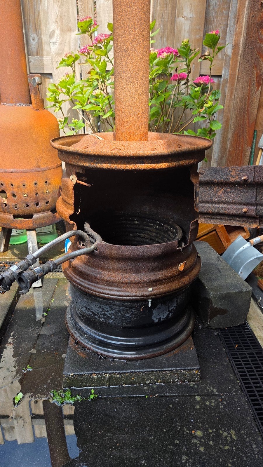 Zwembad kachel, hout gestookt., Ophalen