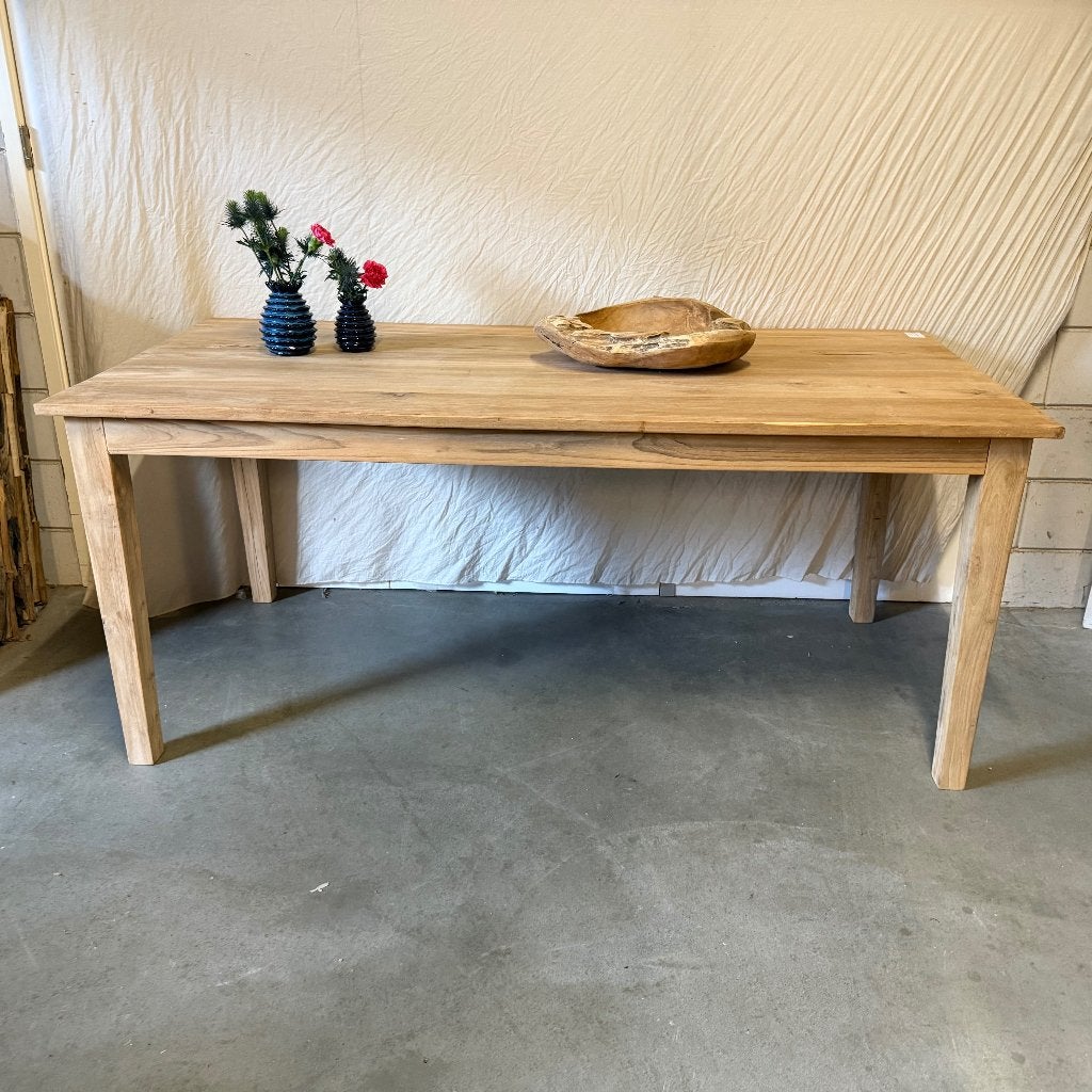 teakhouten eettafel - 180 x 90 cm - Gratis bezorgd, TTM Wonen, Meubels – (Perzische) Tapijten en Woonaccessoires, Taag 63, 2491 CS, Den Haag (Forepark)