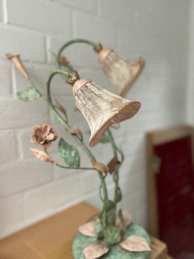 Vintage lamp bloemen, Ophalen
