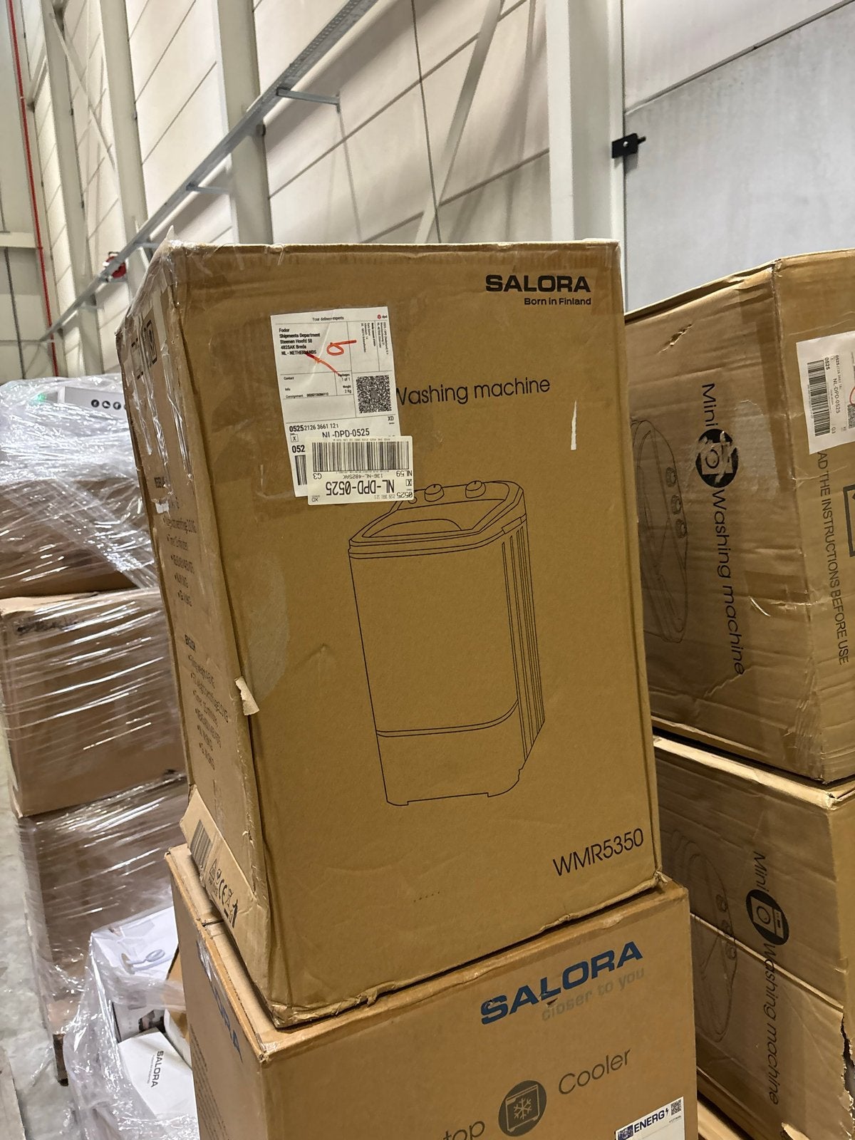 Salora WMR5350 Mini Wasmachine - retour in doos, Minder dan 1200 toeren, Minder dan 85 cm, Minder dan 4 kg, Bovenlader