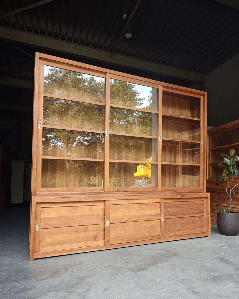 Prachtige vintage labratioriumkast | Xxl schoolkast #5476, Huis en Inrichting, -, 200 cm of meer, -, Met lade(s)