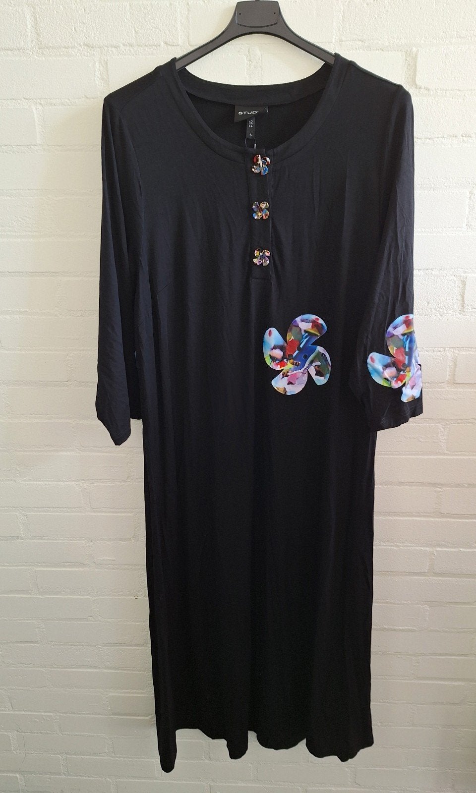 Zwarte lange jurk Zola van Studio Maat 42/44 S, S, Studio, Zwart, Maat 42/44 (L)