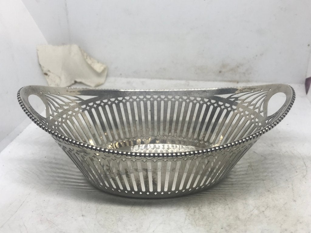 antiek zilver mandje schuit vormig, Ophalen of Verzenden, Zilver