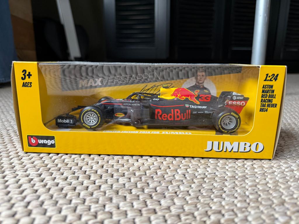 Jumbo Formule 1 Max Verstappen, Red Bull auto, Hobby en Vrije tijd, Modelauto's | 1:24, Ophalen of Verzenden, Nieuw, Overige merken