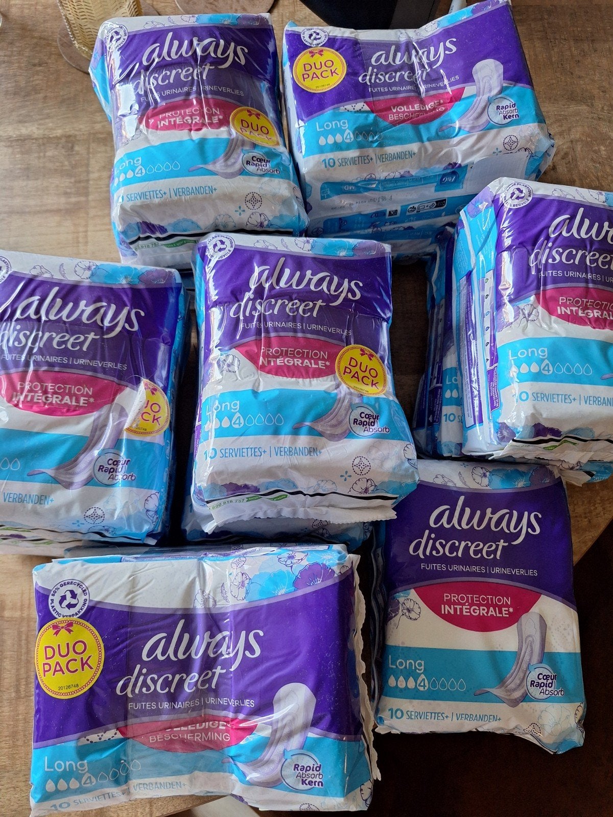 Always discreet verband, Ophalen