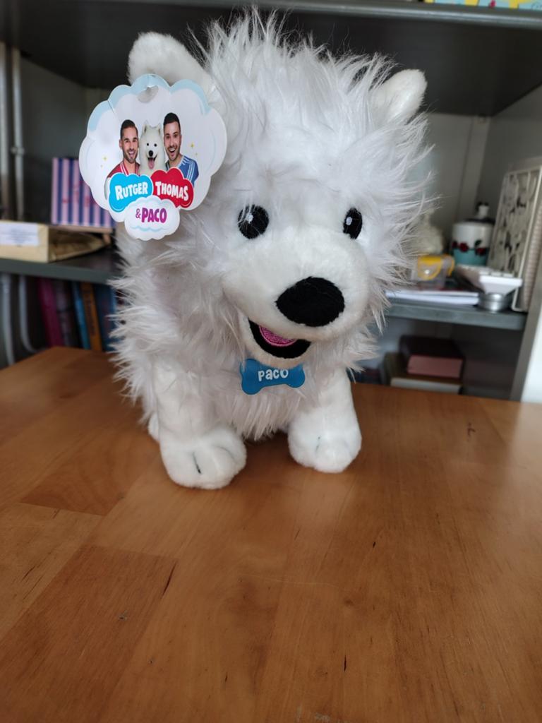 Paco Knuffel hond Rutger en Thomas nieuw met kaartje, Ophalen, Overige merken, Overige karakters, Nieuw