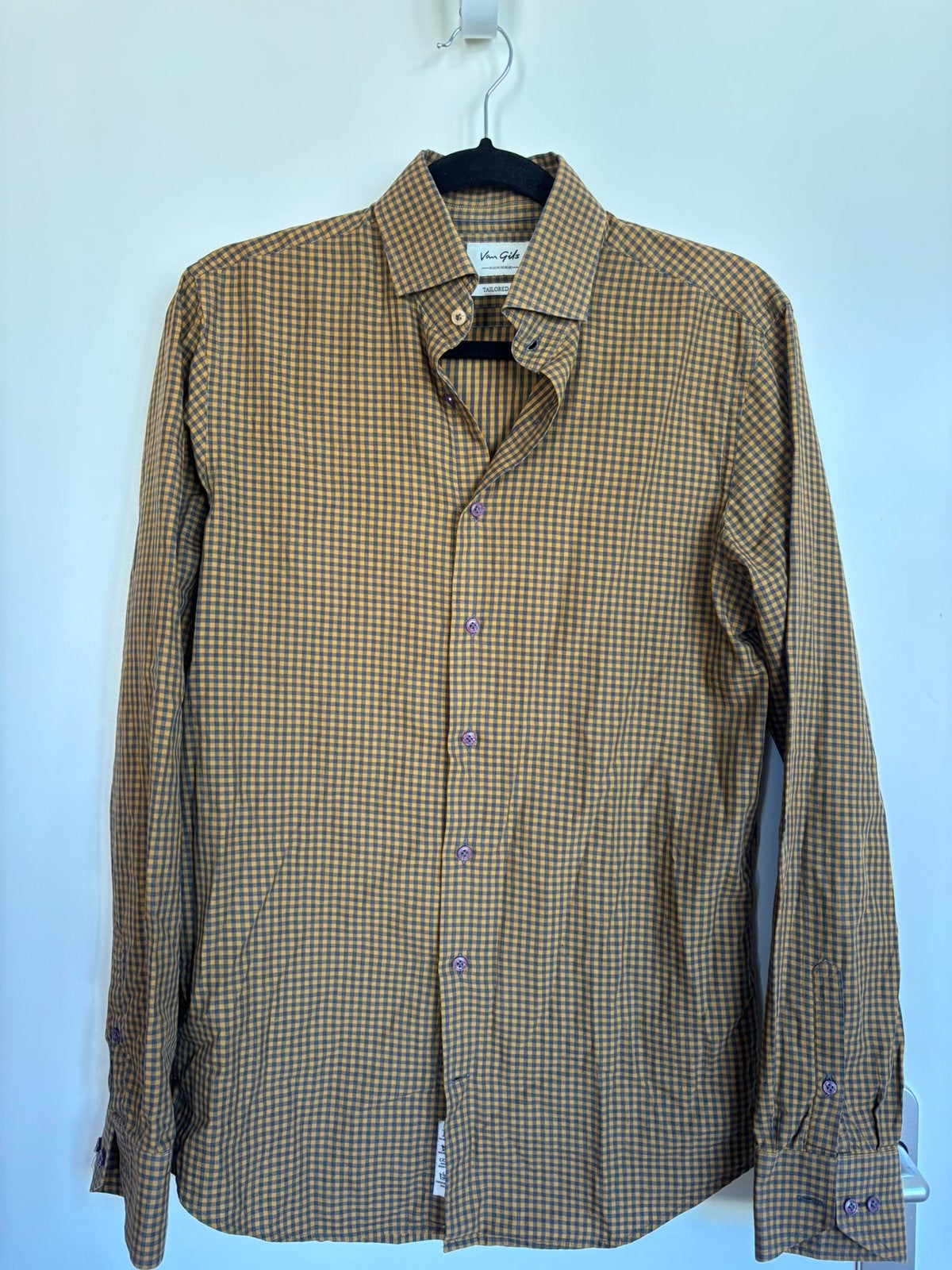 Van Gils overhemd, Kleding | Heren, Overhemden, Ophalen of Verzenden, Zo goed als nieuw, Bruin