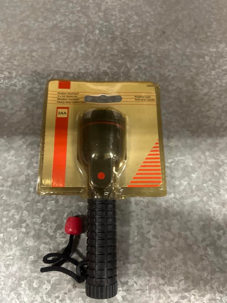 Rubber flashlight 2 AA batterijen, Ophalen of Verzenden, Nieuw, Batterij