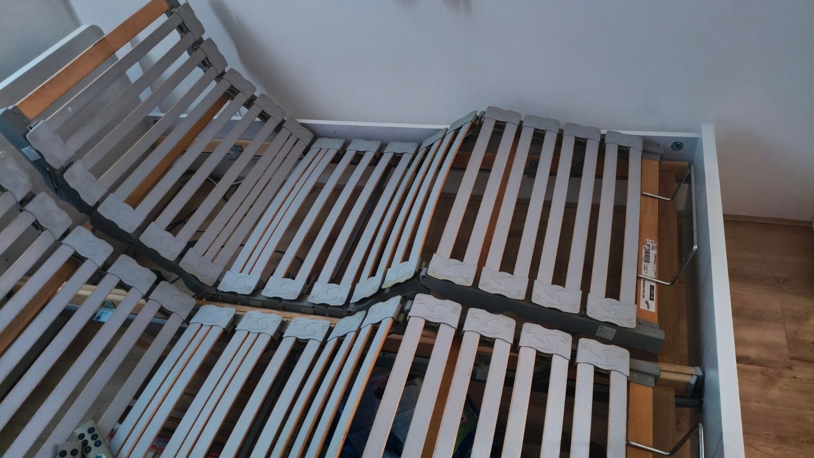 2 elektrisch verstelbare Ikea Sultan Langhus lattenbodems, Ophalen, Gebruikt, Tweepersoons, 180 cm