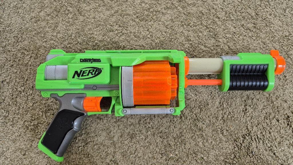 NERF groene blaster Dart tag, Kinderen en Baby's, Speelgoed | Buiten | Actiespeelgoed, Ophalen of Verzenden, Gebruikt