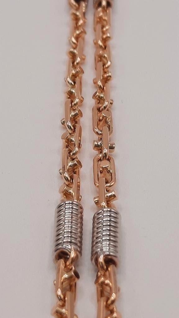 Gouden fantasie ketting 14kt, Sieraden, Tassen en Uiterlijk, Kettingen, Www.bredajuwelier.nl, Nieuw, Ophalen of Verzenden, Www.bredajuwelier.nl