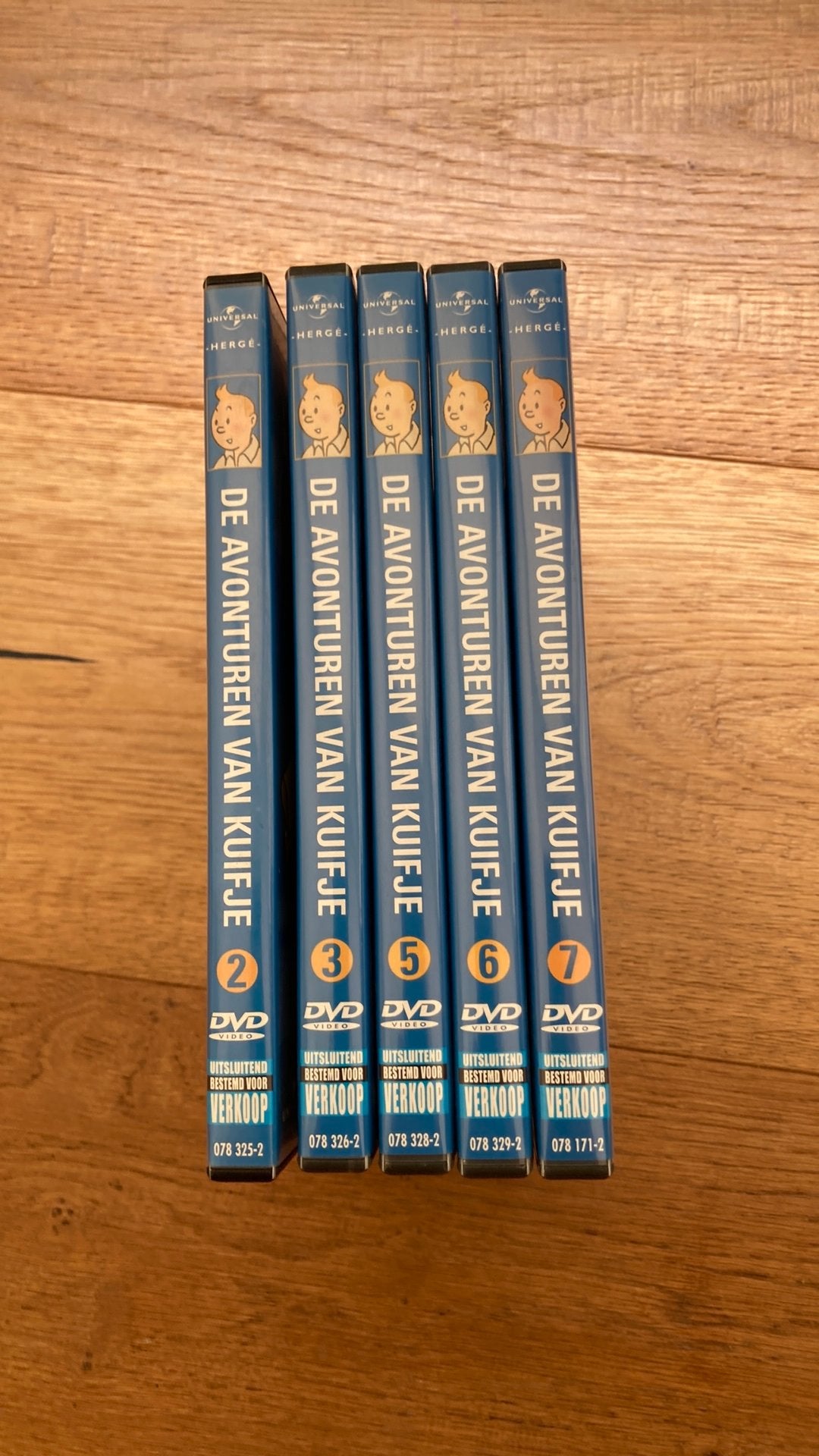 5 dvd’s Kuifje, Ophalen of Verzenden, Kuifje, Overige typen