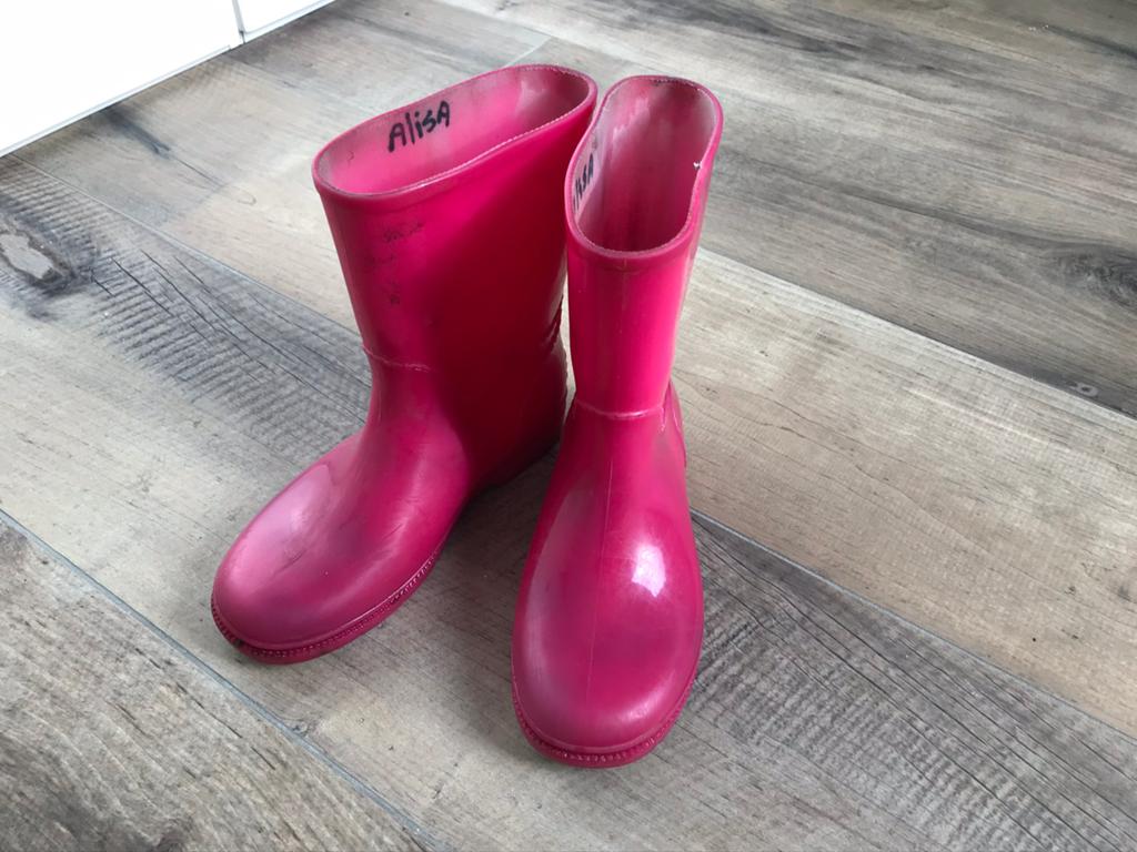 Roze regenlaarsjes, Kinderen en Baby's, Kinderkleding | Schoenen en Sokken, Verzenden, Meisje, Laarzen, Zo goed als nieuw